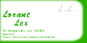 lorant lex business card